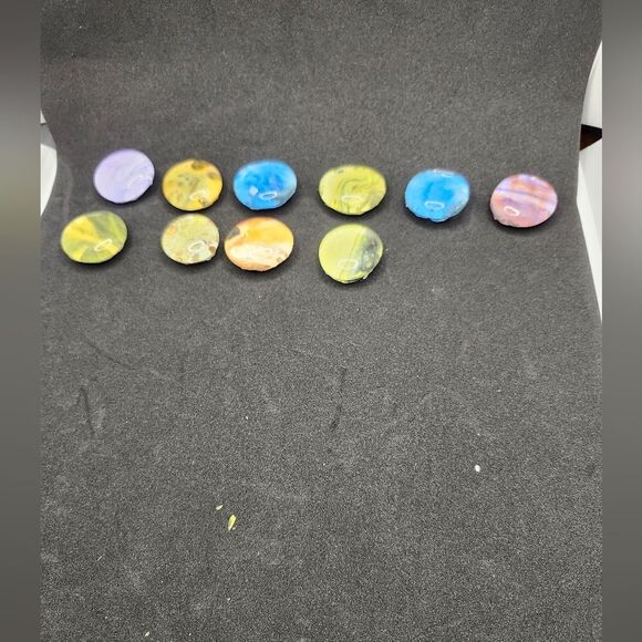 Handmade Refrigerator Magnets Rainbow Extra Strong Glass Cabochon Art Set 10 - Picture 3 of 6